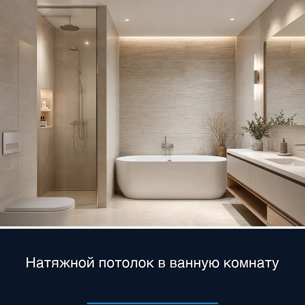 Натяжной потолок в ванную комнату — ЭкоФактура Москва