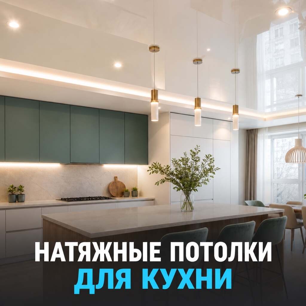 Натяжные потолки для кухни